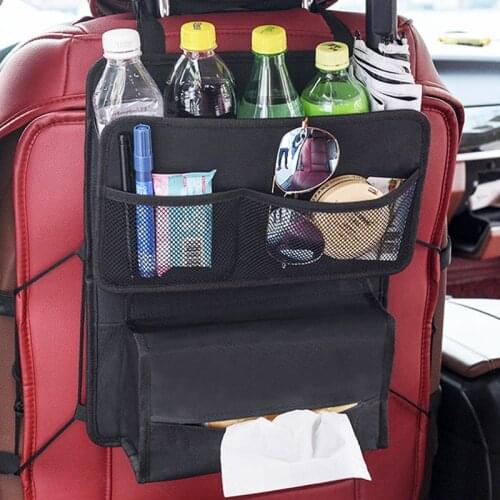 Oxford Car Seat Back Bag Organizer Backseat Storage Bag Hang Carrying Pouch Storage Box for Tissue Bottle Cup Glass Snack etc