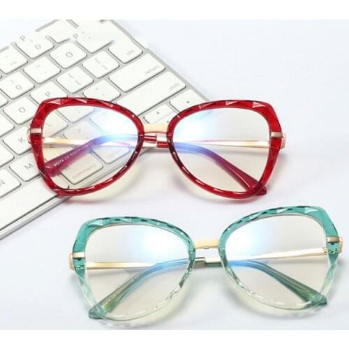 Anti-blue light TR90 Retro Crystal Cutting Glasses Frames Men Women Optical Fashion Computer Glasses 50454