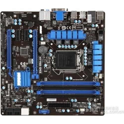Original motherboard for MSI H77MA-G43 DDR3 LGA 1155 32GB for I3 I5 I7 CPU USB 3.0 SATA3 H77 Desktop motherboard Free shipping