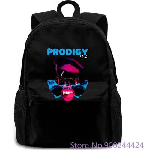 Prodigy Girls Black Print Harajuku Cheap Sale The New women men backpack laptop travel school adult student