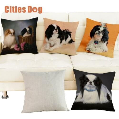 Christmas decorations for home pillows cushion cover Japanese Chin dog Pillowcase dakimakura almofada Animal sofa cojines