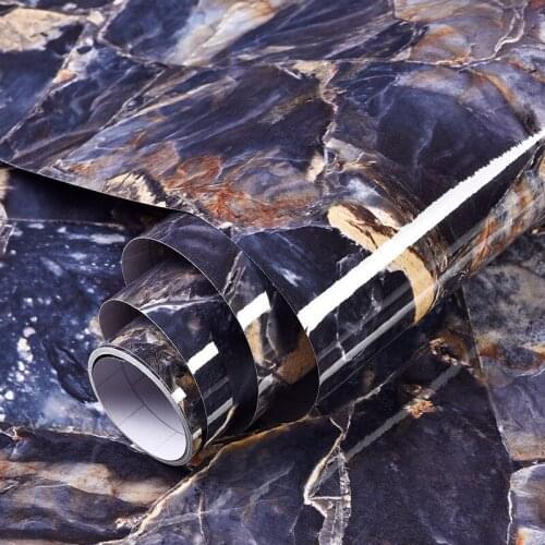Contact Paper Waterproof Marble Wallpaper DIY Self Adhesive Vinyl Modern Cabinet Kitchen Improved Furniture Decoration Stickers