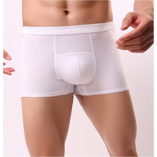 Sexy Underwear Mens Boxers Shorts Solid Bamboo Fiber Panties Breathable U Convex Pouch Underpants Cueca Ropa Plus Size L-3XL