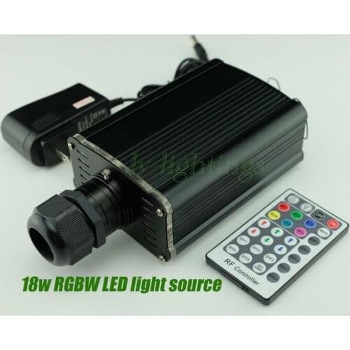 LED Fiber optic light source 18w RGBW light engine RF remote multi-mode high capacity for lighting ceiling/wall/floor decoration