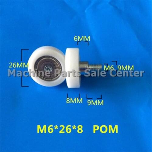 SWMAKER M6*26*8mm F type idler pulley POM screw thread bearing pulley screw drawer bearing pulley Free shipping Good Quality