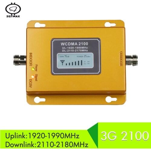 ZQTMAX 3G cellular signal booster WCDMA UMTS Cell Phones Signal Repeater 2100 (Band 1) Signal Amplifier for 3G Voice and Data