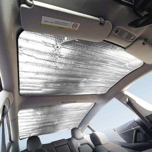 FOAL BURNING 4PCS/SET for Tesla Model 3 2018 2019 Glass Roof Sunshade Car Skylight Blind Shading Net
