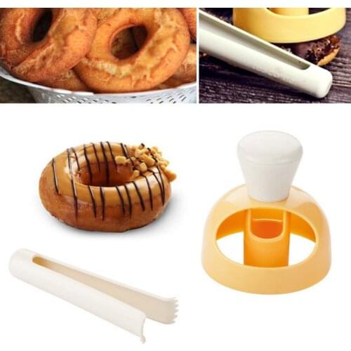 1Set Round Circular Shaped Donuts Molds Cutters Cookies Biscuits Moulds With Handle Cake Dessert DIY Tools Bakeware Set LIXYMO