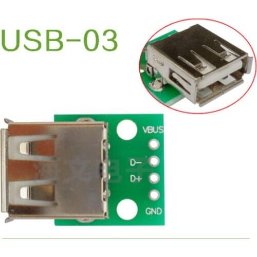 10PCS/Lot USB 2.0 female humpback turn DIP 4pDIP adapter plate welded Mobile Power Cable Wholesale