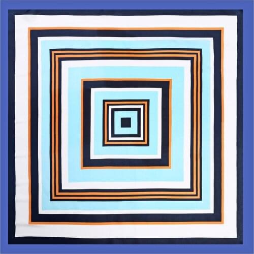 2020 70x70 Geometric Multipurpose women Silk twill scarf Satin square tie Hairband ladies foulard femme towel bufanda shawl