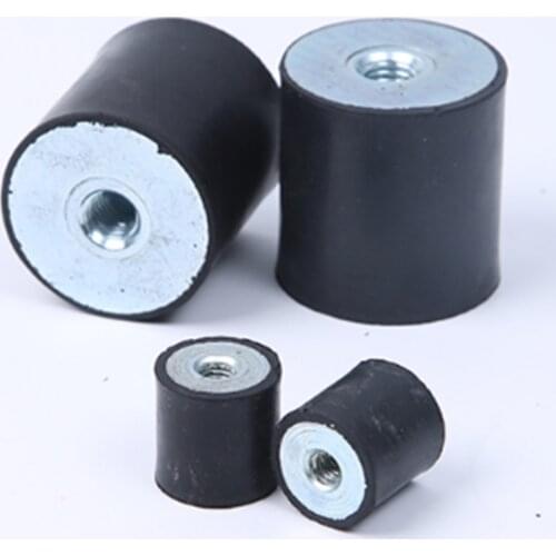 3/4PCS M6 D15 D20 D25 D30 Rubber Mounts Thread Female Vibration Isolator Replace Anti Vibration Pad Flat Silent Block Base Block