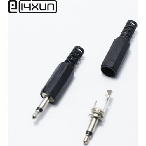 5pcs 3.5mm Mono Audio Plug 3.5 mm 2 Pole Audio Male Jack Plug Video Adaptor Connector