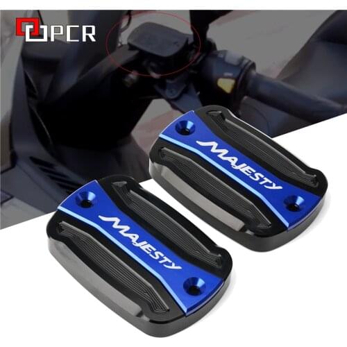 Aluminum Motorcycle Brake Fluid Fuel Reservoir Tank Cap Cover For YAMAHA Grand Majesty 400 2005 2006-2011