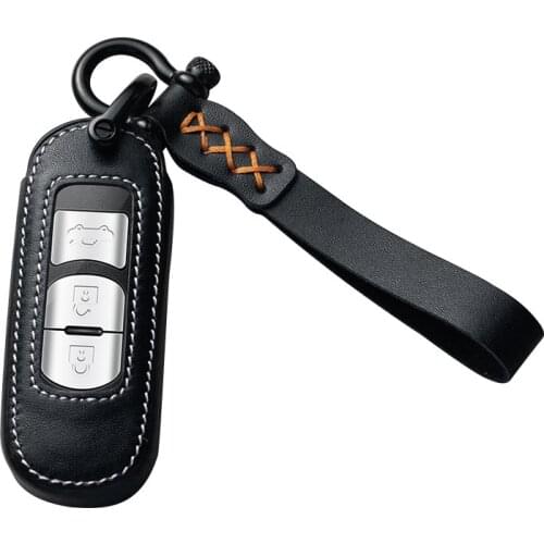 Car Genuine Leather Car Key Case Key Cover for Mazda 2 3 6 Atenza Axela CX-5 CX5 CX 5 CX-7 CX-9 2015 2016 2017 2018 Smart key