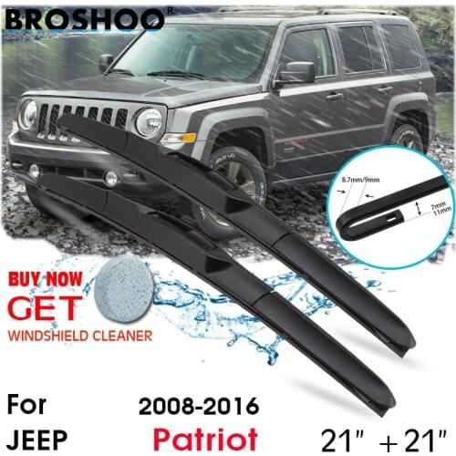Car Wiper Blade Front Window Windscreen Windshield Wipers Blades J hook Auto Accessories For Jeep Patriot 21"+21" 2008-2016