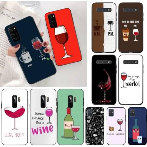 HOTCASHOP Coffee Wine Cup Phone Case for Samsung S20 plus Ultra S6 S7 edge S8 S9 plus S10 5G lite 2020