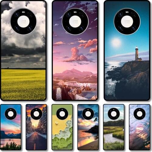 Sky scenery Phone Case For Huawei mate 40 30 10 20 40 8 9 Lite Z Pro black cell shell