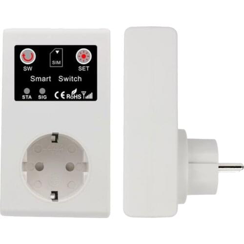 Black Wall hanging wireless GSM EU socket SC1-GSM with memory function free shipping