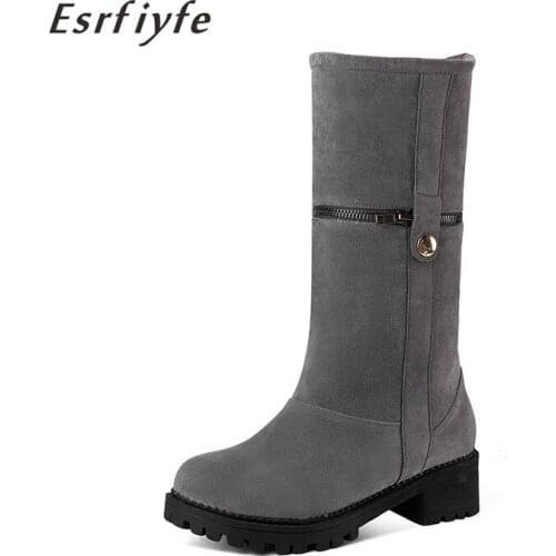 ESRFIYFE 2020 There Are Two Ways To Wear A Shoes Women Boots Winter Warm Platform Female Warm Botas Mujer Booties Ankle Boots