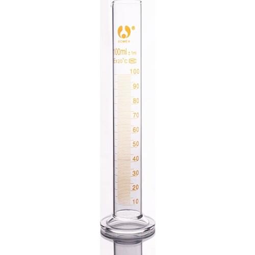 High borosilicate glass measuring cylinder,Capacity 100ml,Graduated Glass Laboratory Cylinder
