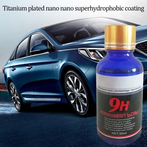 30ml Ceramic Coating For Car 9h Motorcycle Paint Care Glass Nano Hydrophobic Polish With Professional Sponge Soft Cloth