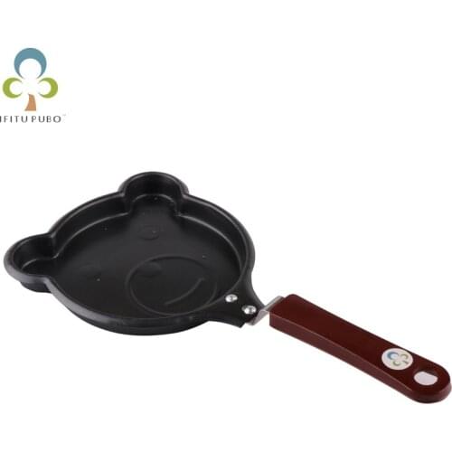 Creavtive Bear Shape Fry Egg Pancakes Mini Frying Pan Cauldron Housewares Various Kitchen Shaper Fried Tool Breakfast Tool GYH