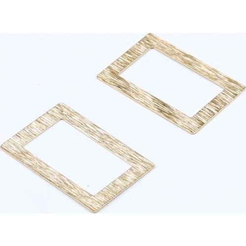 Brass Rectangle Charms,Raw Brass Hammered Earring Findings,Textured Pendant, Fit For DIY Necklace,Brooch,Earrings,32x22MMRB-1071