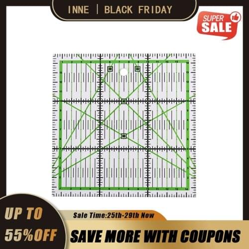 INNE Patchwork Sewing Ruler 15 Cm Square Transparent Measuring Tools Tailor Fabric Cutting Crafts DIY Stationary Accessories