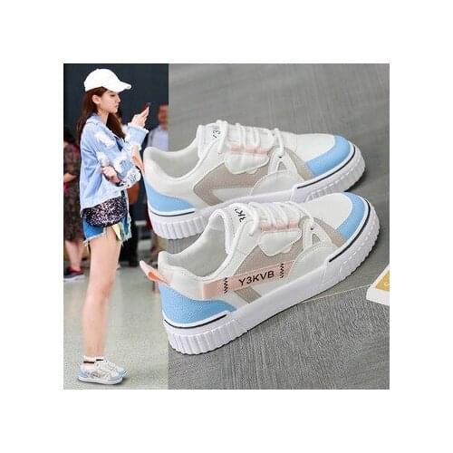 Little white shoes female 2021 spring new all-match student womens shoes breathable white shoes sports shoes new leather