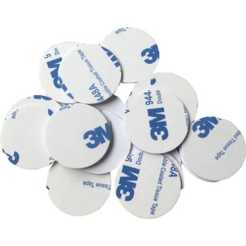 5/10PCS 25mm 125Khz RFID Tags EM4305 T5577 Writable Stickers Proximity Cards Rewritable 3M glue Adhesive Label For RFID Copier