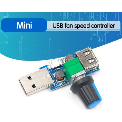 Mini USB fan governor wind speed air volume regulator cooling mute multi function office dormitory bedside