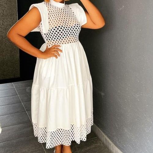 Mulheres White Summer Dresses