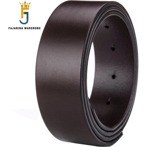FAJARINA Quality Cow Genuine Leather Solid Cowhide Belt Men Suitable Smooth&Pin Styles 3.8&3.3cm Belts without Buckle N17FJ634
