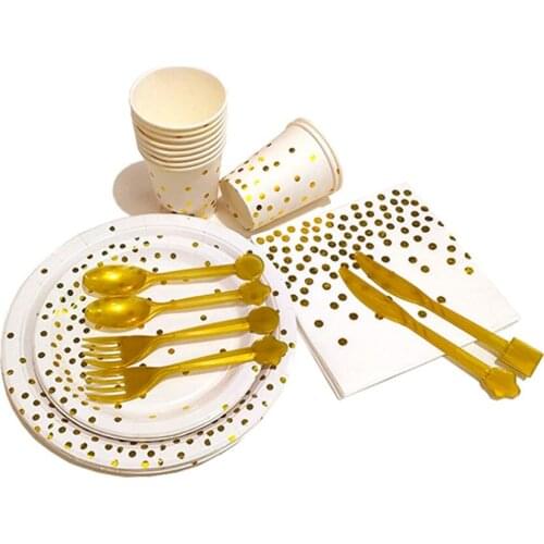 Rose Gold Party Disposable Tableware Set Party Table Decoration Paper Cups Plates Straws Wedding Birthday Party Supplies Baby S