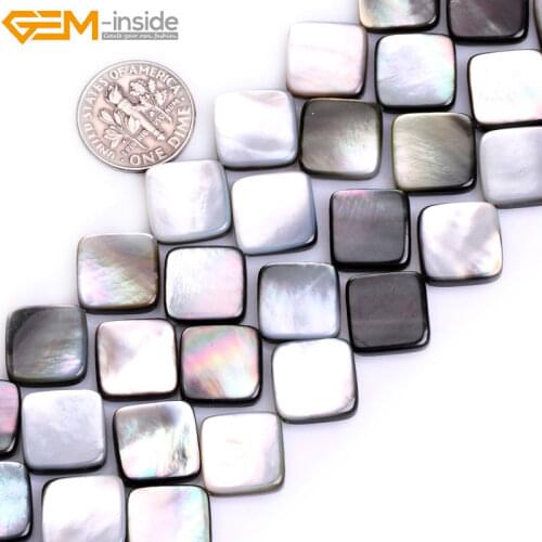 Natural Black Lip Shell Beads Diagonal For Jewelry Making 12mm 15inches DIY Jewellery FreeShipping Gem-inside
