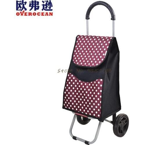 New Yy26-x Lightweight Shopping Cart Six-inch Wheels Foldable Grocery Shopping Cart Mute Wheel Design