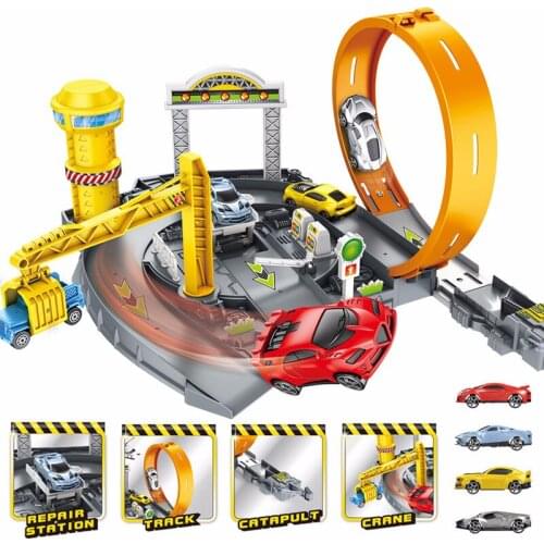 New Childrens Plastic Diy Assembly Toys Simulation Engineering Car Parking Lot Track Splicing Educational Toys Souptoys