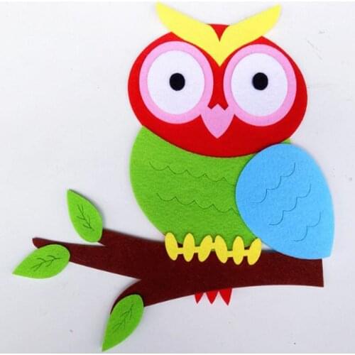 Brand New Forest Big Animal Lucky Owl Felt Handmade Nonwoven Felt For DIY project Home Kindergarten Decoration