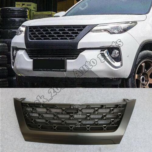 Fit for Toyota Fortuner SUV 2016 -2017 Front Bumper Grille Grill Matte Black