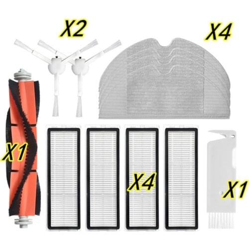 Whole Set Parts for Xiaomi Mijia 1 C Mi Robot Vacuum-Mop Cleaner SKV4093GL ,Centre Roller Side brush Hepa filter Mop Cloth Wheel