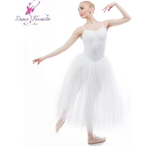 Adult Professional Ballet Tutu Dress Female Long Tutu Dress Girls Romantic Ballet Tutu Suit Lady Classical Dance Costumes B-6474