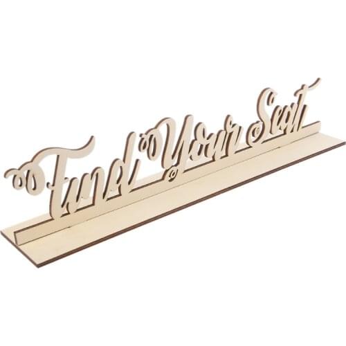 Romantic Rustic Wood DIY Sign Find Your Seat Signs Wedding Party Decor Favors