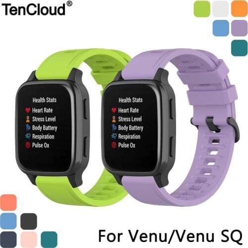 Silicone Band For Garmin Venu SQ Wrist Strap For Garmin Venu Watchband Replacement Bracelet Smart Watch Accessories Durable Belt