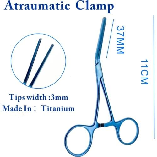 Titanium Notched Vascular Clamp forceps Neurosurgical instrument 12.5cm