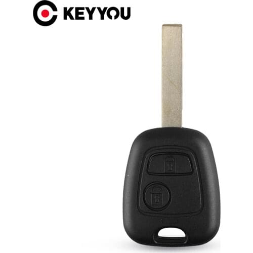 KEYYOU New Replacement 2 Buttons Key Shell For Peugeot 307 Keyless High Quality Remote Car Key Case With HU83 Blade