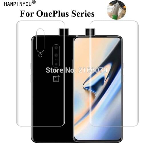 For OnePlus 7 Pro 6T 6 5T 5 Soft TPU Front Back Full Cover Screen Protector Transparent Protective Film Not Tempered Glass