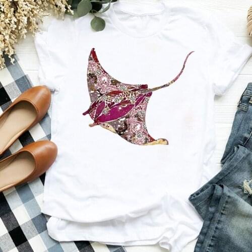 Leaves Animal Graphic Printed Women T Shirt Summer New Fashion Short Sleeve Ladies Tshirts Girls Harajuku Casual Tops Tee