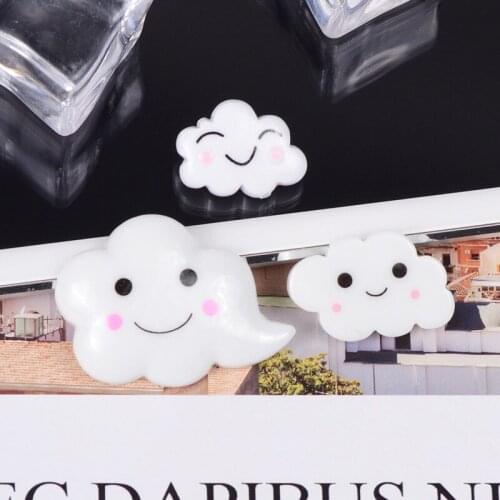 10pcs/Set Slime Flatback DIY Cartoon Cloud Resin Cabochons Flat Back Scrapbooking Embellishment Decoration For Hair Bow Centers
