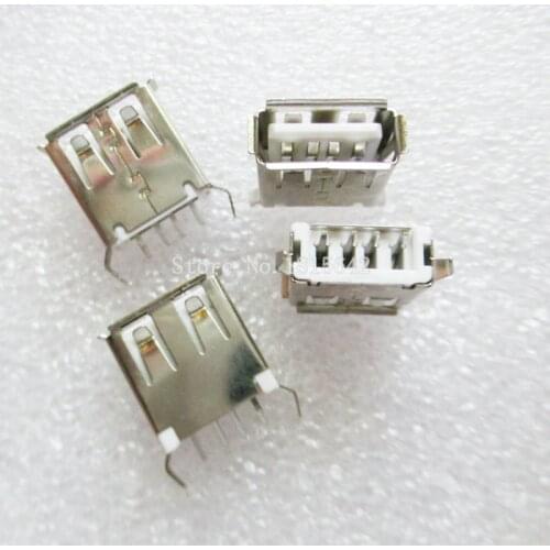 10PCS/LOT 180 USB-A female socket USB interfaces directly pin female