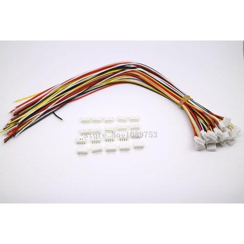 20 SETS Mini Micro JST 2.0 PH 4-Pin Connector plug with Wires Cables 300MM